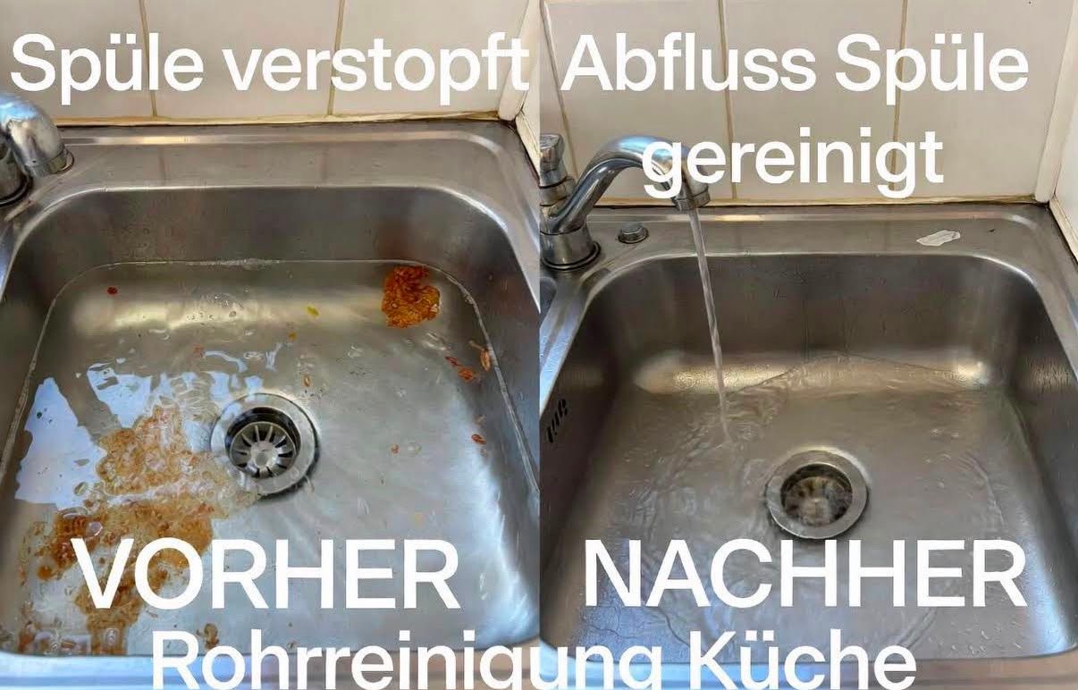 Before and after plumbing job
