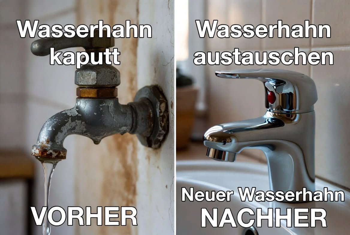 Before and after plumbing job